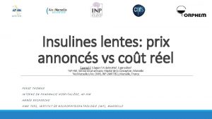 Insulines lentes prix annoncs vs cot rel T