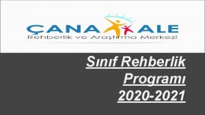 Snf Rehberlik Program 2020 2021 SINIF REHBERLK PROGRAMININ