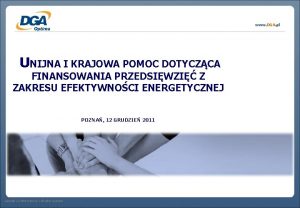 www DGA pl UNIJNA I KRAJOWA POMOC DOTYCZCA