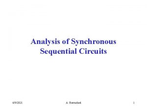 Analysis of synchronous sequential circuits