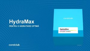 Hydra Max PENTRU O HIDRATARE OPTIM ORGANISMUL 100