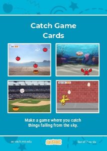 Scratch catch game cards