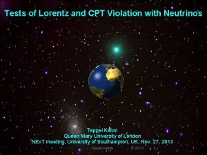 Tests of Lorentz and CPT Violation with Neutrinos