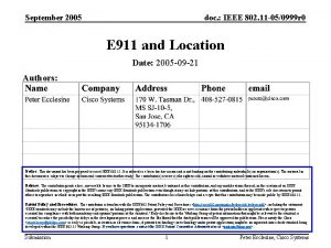 September 2005 doc IEEE 802 11 050999 r