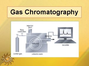 Gas Chromatography Gas Chromatography Instructor Prof Avinash P
