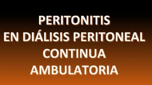Peritonitis refractaria