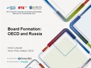 OECD Russia Corporate Governance Roundtable Moscow 25 26