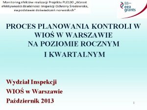 PROCES PLANOWANIA KONTROLI W WIO W WARSZAWIE NA