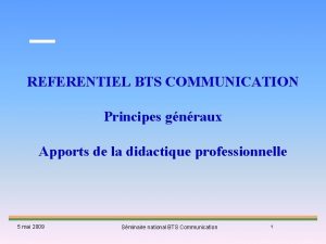 Referentiel bts communication