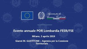 Evento annuale POR Lombardia FESRFSE Milano 5 aprile