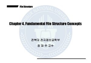 File Structure Chapter 4 Fundamental File Structure Concepts