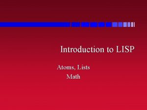 Lisp atom