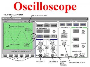 Oscilloscope The oscilloscope is basically a graphdisplaying device