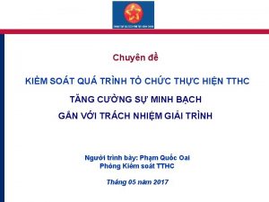 Chuyn KIM SOT QU TRNH T CHC THC