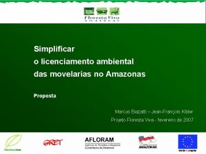 Simplificar o licenciamento ambiental das movelarias no Amazonas