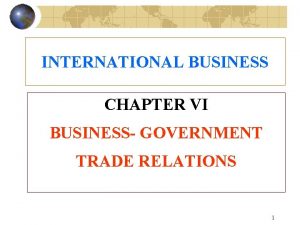 Business government trade relations