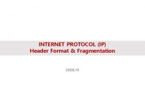 Ip header format