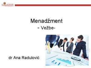 Menadment Vebe dr Ana Radulovi Gradivo za 1