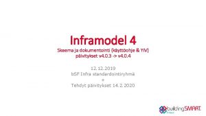 Inframodel 4 Skeema ja dokumentointi kyttohje YIV pivitykset