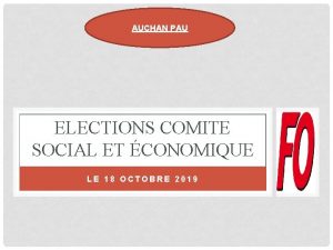 AUCHAN PAU ELECTIONS COMITE SOCIAL ET CONOMIQUE LE