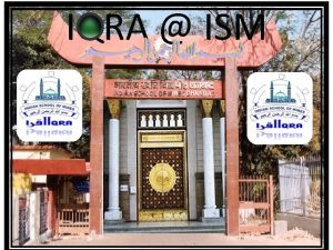 IQRA ISM Indian School of Mines ISM Dhanbad