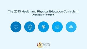 The 2015 Health and Physical Education Curriculum Overview