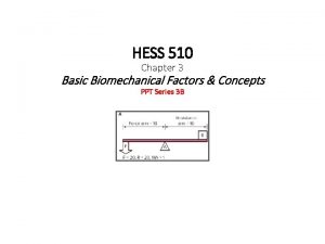 HESS 510 Chapter 3 Basic Biomechanical Factors Concepts