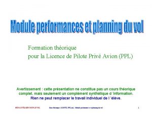 Formation thorique pour la Licence de Pilote Priv