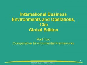 International Business Environments and Operations 13e Global Edition