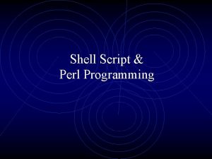 Perl shell scripting