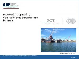 Supervisin Inspeccin y Verificacin de la Infraestructura Portuaria