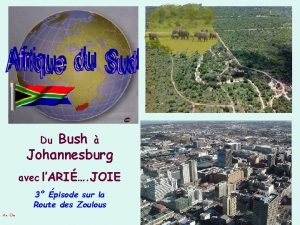 Bush Johannesburg Du avec lARI JOIE 3 pisode