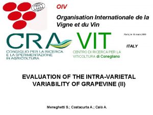 OIV Organisation Internationale de la Vigne et du
