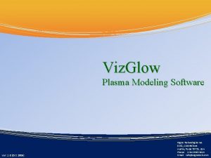 Plasma modeling software