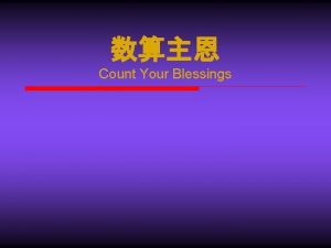 Count your blessings lyrics in english