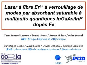 Laser fibre Er 3 verrouillage de modes par