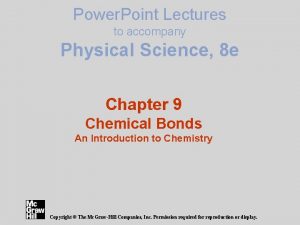 Power Point Lectures to accompany Physical Science 8