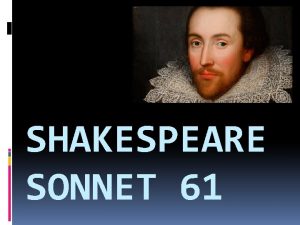 Shakespeare sonnet 61