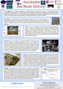 Accelerator and Beam Delivery Durham University The LCABD