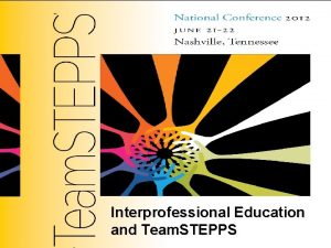 Team STEPPS Interprofessional Education and Team STEPPS Mod