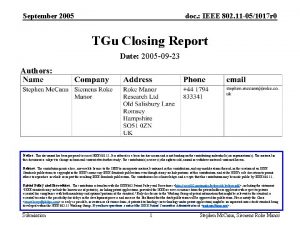 September 2005 doc IEEE 802 11 051017 r