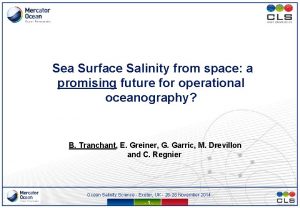 Sea Surface Salinity from space a promising future