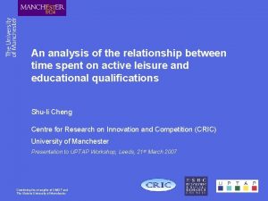 An analysis of the relationship between time spent