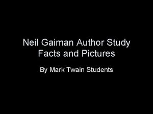 Facts about neil gaiman