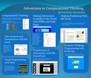 Adventures in Computational Thinking All of these Practices