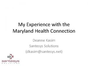 Maryland health connection