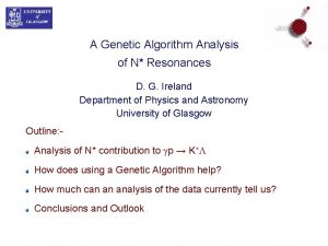 A Genetic Algorithm Analysis of N Resonances D