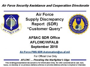 Air Force Security Assistance and Cooperation Directorate Air