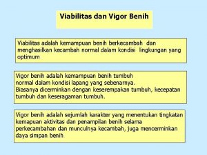 Viabilitas adalah