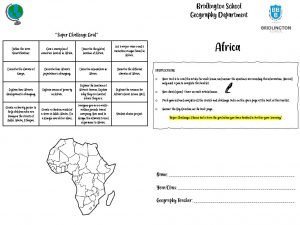 Bridlington School Geography Department Super Challenge Grid Define